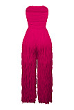 Fashionable Sexy Tube Top Wavy Sleeveless Comfortable Soft Jumpsuit