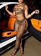 Fashionable Leopard Print Sexy Bra Suspender Trousers Two Piece Set
