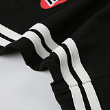 Casual Digital Striped Ribbon Contrast Color Hot Girl Waist A-line Dress LR-15925