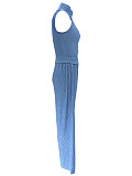Summer Sleeveless Top Pleated Casual Pants Set RS-3084