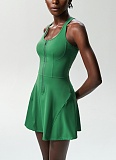 Zippered Anti-exposure Sports Tennis Fitness Running Skirt Quick-drying Badminton Aerobics Dress