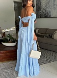 Women's Clothing One-shoulder Tube Top Solid Color Loose Wide-leg Long Jumpsuit