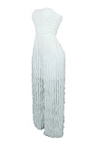 Fashionable Sexy Tube Top Wavy Sleeveless Comfortable Soft Jumpsuit