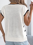 Spring And Summer Striped Twist Casual Loose Knit Sweater Vacation Top