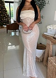 Sexy Tube Top Sequined Fishtail Long Dress For Women