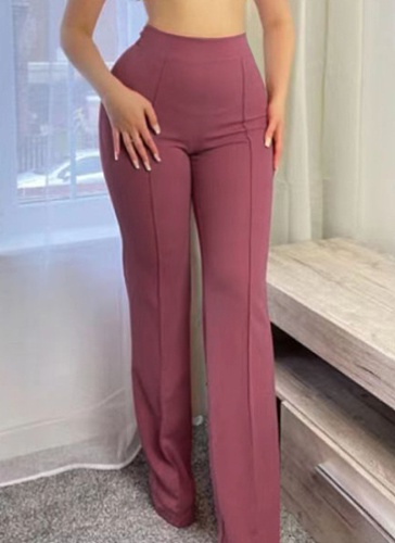 New Fashion Slim Fit Flared High Waist Wide Leg Trousers