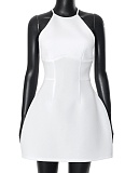 Spring And Summer Space Layer Backless Sexy Hip Sleeveless Dress For Women