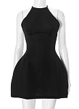 Spring And Summer Space Layer Backless Sexy Hip Sleeveless Dress For Women