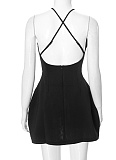 Spring And Summer Space Layer Backless Sexy Hip Sleeveless Dress For Women