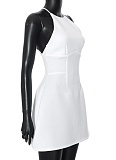 Spring And Summer Space Layer Backless Sexy Hip Sleeveless Dress For Women