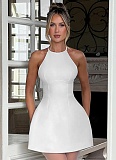 Spring And Summer Space Layer Backless Sexy Hip Sleeveless Dress For Women