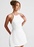 Spring And Summer Space Layer Backless Sexy Hip Sleeveless Dress For Women
