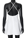 Spring And Summer Space Layer Backless Sexy Hip Sleeveless Dress For Women