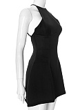 Spring And Summer Space Layer Backless Sexy Hip Sleeveless Dress For Women