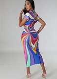 Ethnic Style V-neck Tight Slit Positioning Pleated Dressen