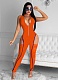 Fashionable Hip-revealing Slim-fitting Leg-revealing Sports Pleated Jumpsuit