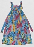 New Fashion Women's Pleated Backless Printed Dress