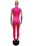 Fashionable Hip-revealing Slim-fitting Leg-revealing Sports Pleated Jumpsuit