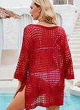 Women'S Long Sleeve Waffle Hollow Beach Coverup