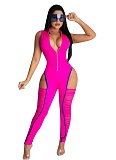 Fashionable Hip-revealing Slim-fitting Leg-revealing Sports Pleated Jumpsuit