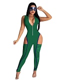 Fashionable Hip-revealing Slim-fitting Leg-revealing Sports Pleated Jumpsuit