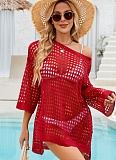 Women'S Long Sleeve Waffle Hollow Beach Coverup