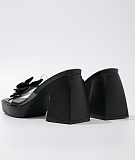 Fashion Transparent Butterfly Rhinestone Thick Bottom Block Heel High Heel Sandals