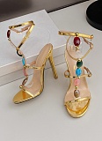 New 11CM Stilettos Pearl Open Toe Buckle Sandals