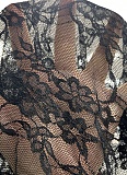 Black Sexy Lace Patchwork Semi-Transparent Trousers