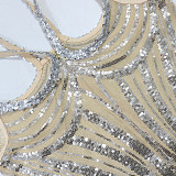 Fashion Sequined Waist Hip Fur Stripe Skirt Dress