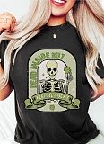 Printed Round Neck Comfortable Casual Short-Sleeved T-Shirt For Women