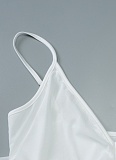 Suspender V-Neck Sexy Mesh Yarn Splicing Pleated Slim Dress For Women