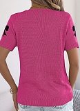 Spring And Summer Casual Sexy Contrast Color Bow Tie Sweater Holiday Cardigan
