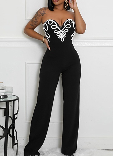Sexy V-Neck Sleeveless Slim Fit Fashionable Jumpsuit For Women