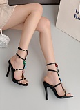 New 11CM Stilettos Pearl Open Toe Buckle Sandals