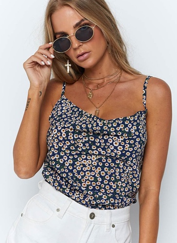 Solid Color Thin Strap Outer Wear Camisole Vest