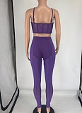 Sexy Mesh Splicing Bra And Pants Two-Piece Set
