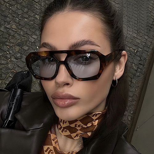 Double Beam Irregular Sunglasses New Retro Stylish Sunglasses Internet Celebrity Fashion Sunglasses