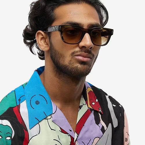 New Square Fashion Sunglasses Retro Internet Hot Men Glasses