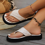 Women's Thick-Soled Flip-Flops 2024 Summer New plus Size Casual Thick-Soled Flip-Flops