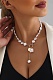 Simple Single-Layer Imitation Flat Pearl Necklace Necklace Tassel Sweater Chain