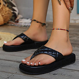 Women's Thick-Soled Flip-Flops 2024 Summer New plus Size Casual Thick-Soled Flip-Flops