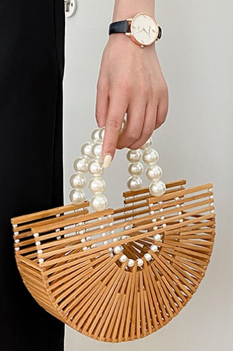 Versatile Bamboo Bag Women'S Spring And Summer New Niche Bamboo Woven Bag Handbag