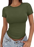 Slim Fit Round Neck Tight Sexy Summer Women's Tops