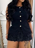 Women's Sleeveless Top Three-Dimensional Flower Bag Hip Skirt Two-Piece Set