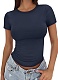 Slim Fit Round Neck Tight Sexy Summer Women's Tops