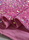 Pink Fashion Sequined Flannel Sexy Hottie Bag Hip Skirt