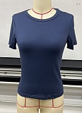 Slim Fit Round Neck Tight Sexy Summer Women's Tops