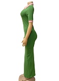Women'S Color Matching Lapel Slim Fit Retro Hip Dress