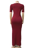 Women'S Color Matching Lapel Slim Fit Retro Hip Dress